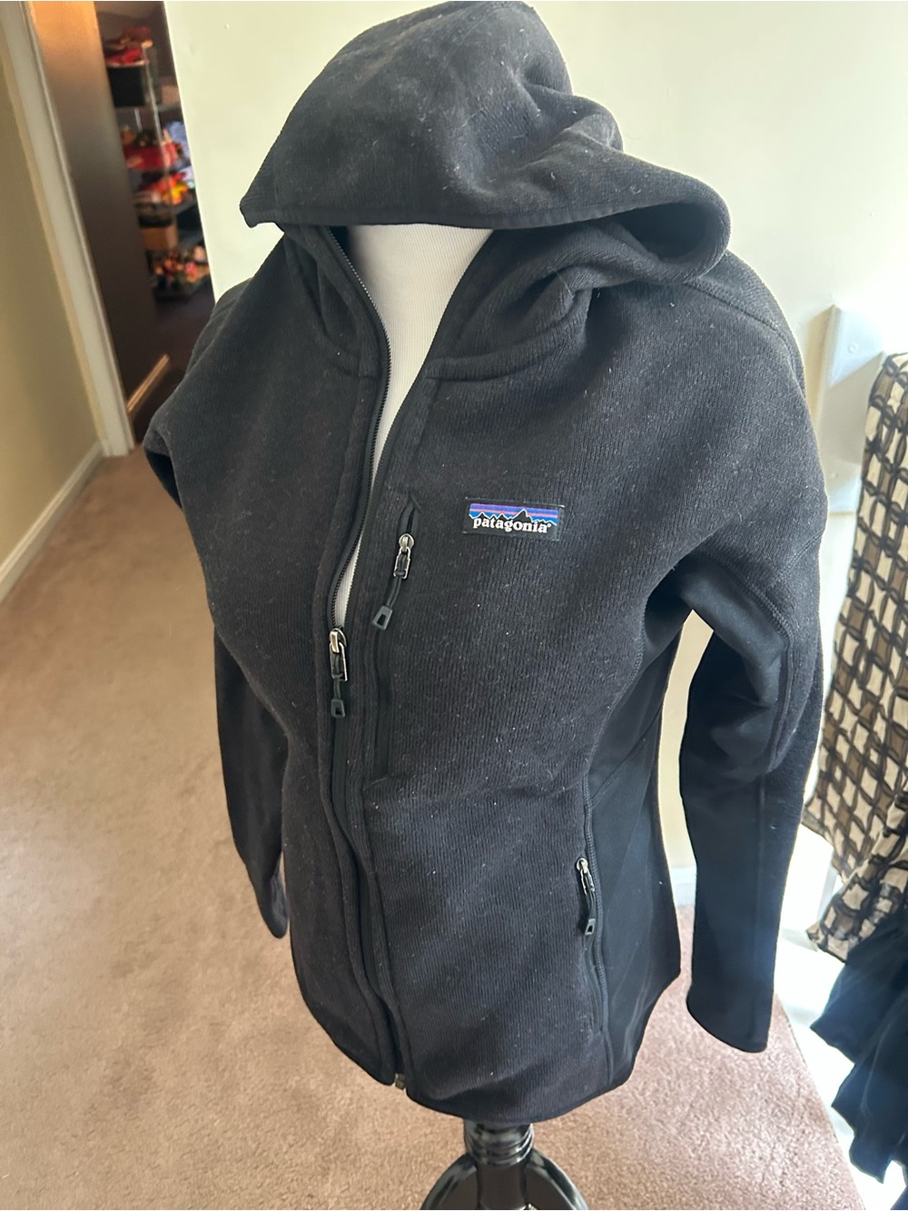 Patagonia Women's Black Hooded Full-Zip Jacket